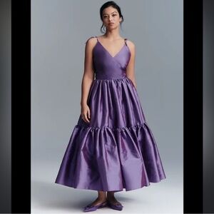 New Anthropologie Tiered V-Neck Maxi Dress Size XS